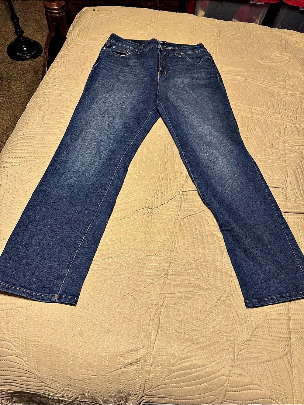 Bandolino Mandie Straight Leg Jeans in Blue Waist 12